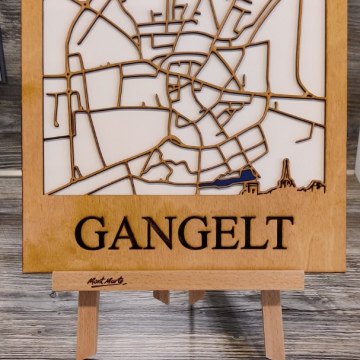 Stadtplan aus Holz